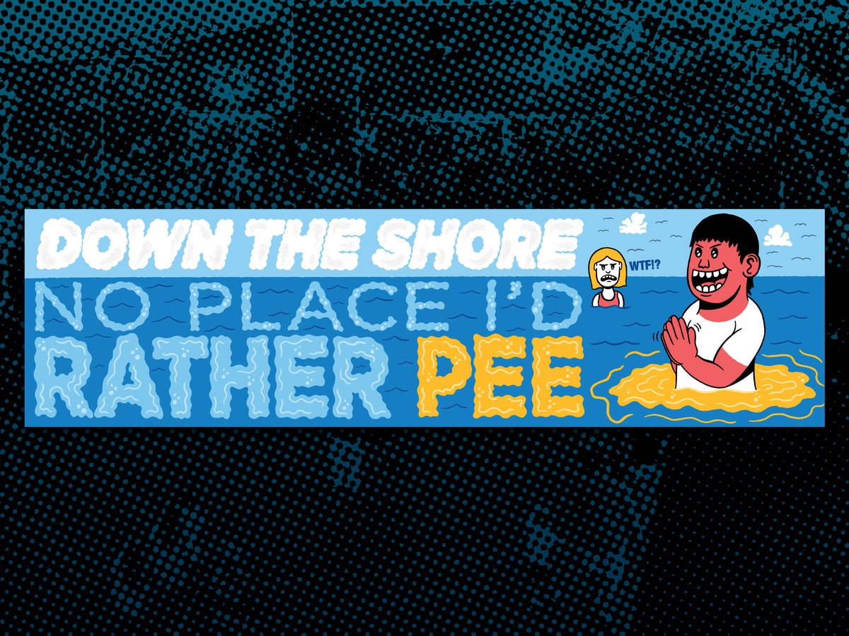Corey Danks (@coreydanks) on Twitter photo You either pee in the ocean or you’re a LIAR.   
New, really stupid, bumper stickers are now in the shop 🌊🏄♂️ You either pee in the ocean or you’re a LIAR.   
New, really stupid, bumper stickers are now in the shop 🌊🏄♂️
