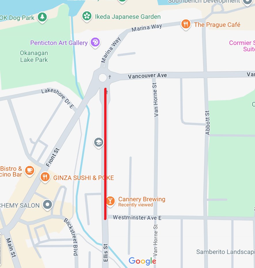 ⚠ Our crews are repairing a water main failure on Ellis Street between Vancouver Ave and Westminster Ave E.

Water services are temporarily unavailable in that area. We're anticipating it will be repaired by 3pm today. 

Traffic control is on-site. 
penticton.ca/city-hall/news…