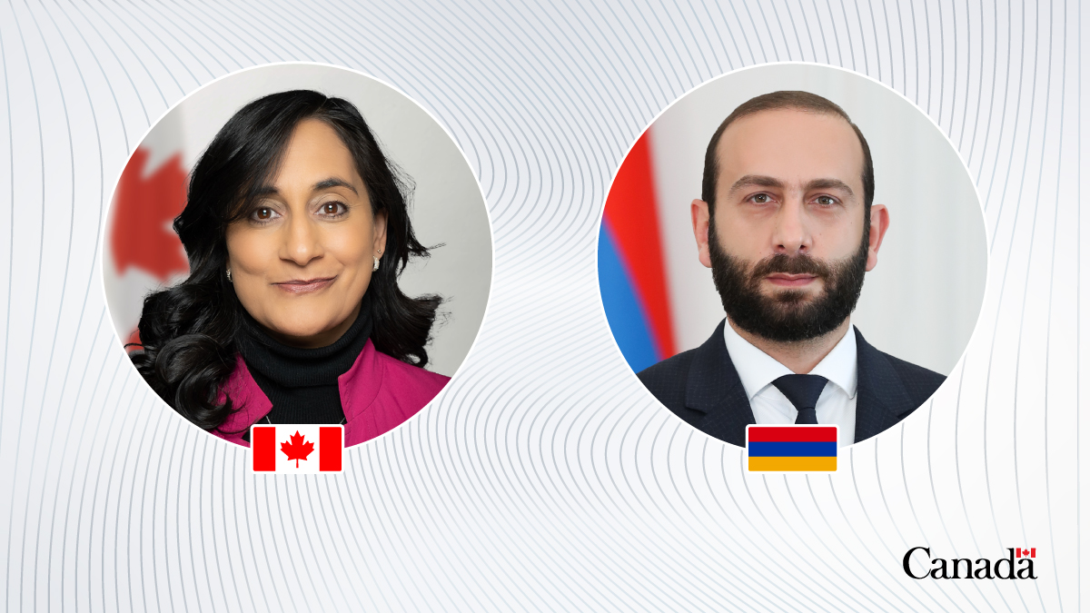 Foreign Policy CAN (@canadafp) on Twitter photo Yesterday, Minister Anand spoke with her Armenian counterpart <a href="/AraratMirzoyan/">Ararat Mirzoyan</a>. She thanked Armenia for enabling effective access for Canadian consular teams deployed to the Agarak border crossing. In turn, Canada was able to assist Canadians in the region recently. Yesterday, Minister Anand spoke with her Armenian counterpart <a href="/AraratMirzoyan/">Ararat Mirzoyan</a>. She thanked Armenia for enabling effective access for Canadian consular teams deployed to the Agarak border crossing. In turn, Canada was able to assist Canadians in the region recently.