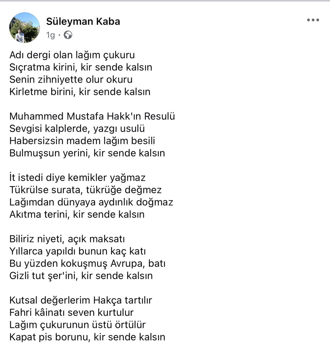 Fundamentalys's tweet photo. Ne kadar güzel ve anlamlı yazılmış maşallah bu şaire… #Peygamber #peygamberimizonurumuzdur #PeygamberimizeSaygı @RTErdogan @TC_icisleri @diyanetbasin  #Leman https://t.co/Z4HByvZgAJ