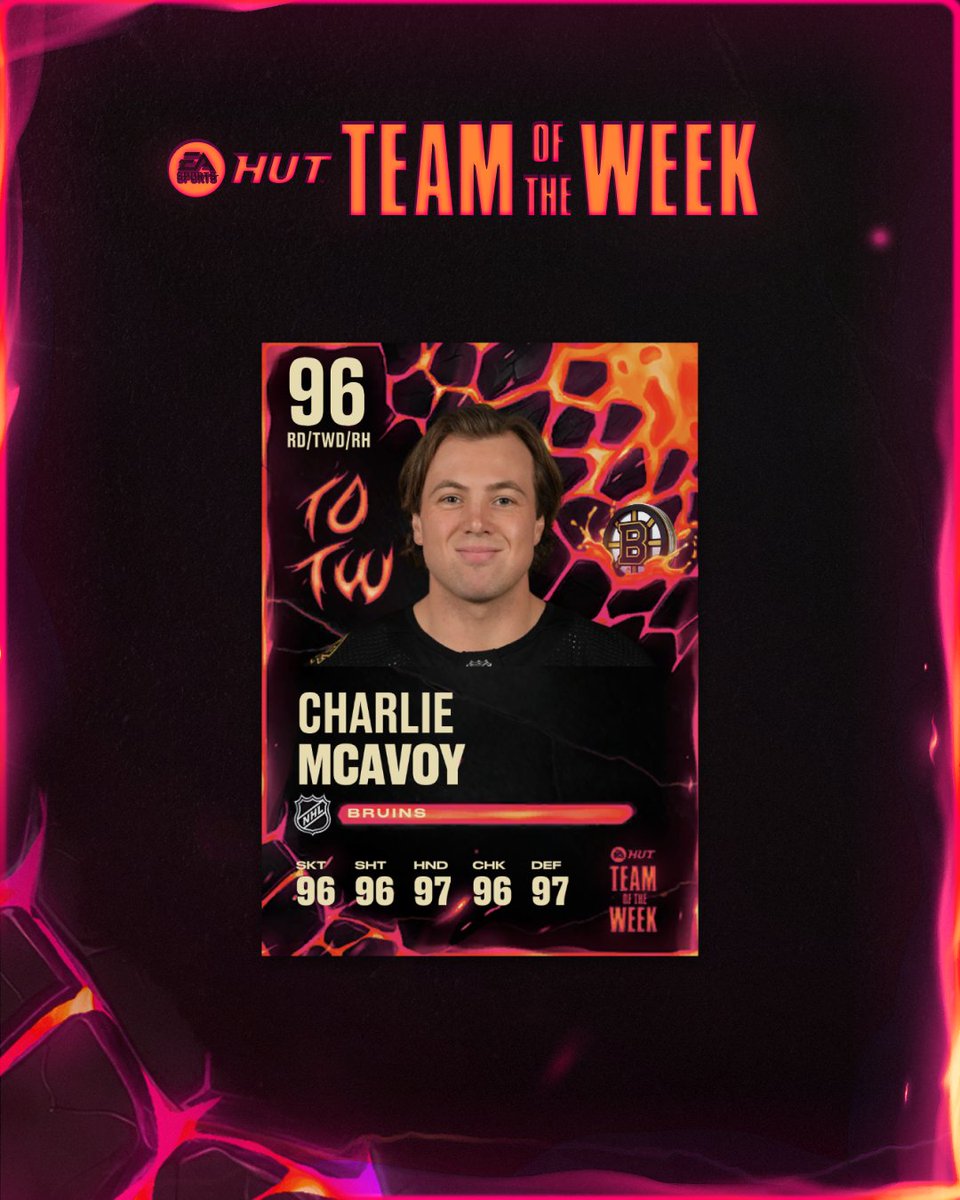 EASPORTSNHL's tweet image. NOW LIVE IN #NHL25
๐ฅ TOTW - McAvoy at 96OVR
๐CHAMPS - Strome at 96OVR