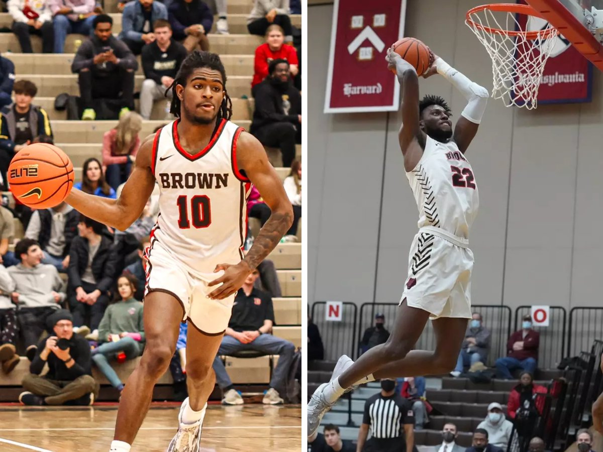 brown_alumni's tweet image. Two Brunonians have recently inked professional contracts with NBA teams!
Point guard Kino Lilly Jr. '25 signed a contract with the @spurs, and forward Jaylan Gainey '22 signed with the @utahjazz.
bit.ly/3GviEhr | bit.ly/44tELNn
📸: @BrownU_Bears
