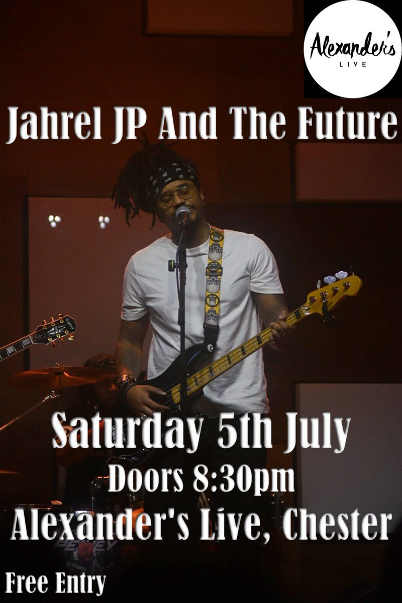 AlexandersLive's tweet image. Got plans Saturday? You have now… FREE ENTRY at Alexander’s with Jahrel JP 🎤
Indie/post punk band hailing from Nottingham. Bringing an eclectic mix of high energy, grooves and styles for an immersive night full of dancing and more.
@ShitChester @chesterdotcom @chestertourist…