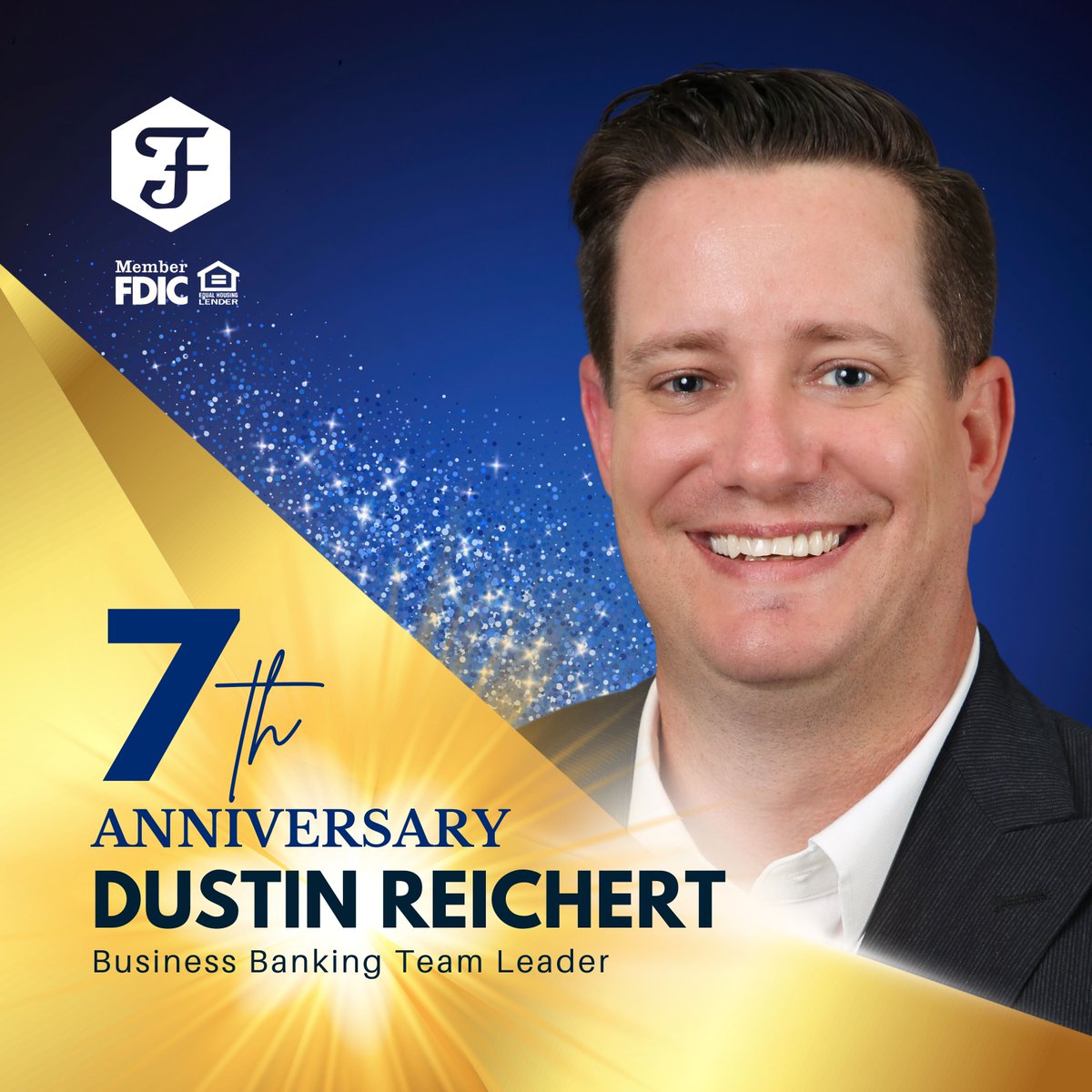 Here's to 7 incredible years! 🎉
Help us celebrate Dustin Reichert, our Business Banking Team Lead, on his work anniversary!
Dustin, your leadership and dedication to the #FidelityFam never go unnoticed — thank you for all you do! 👏
#BankLocal #HereForGood #EmployeeAppreciation