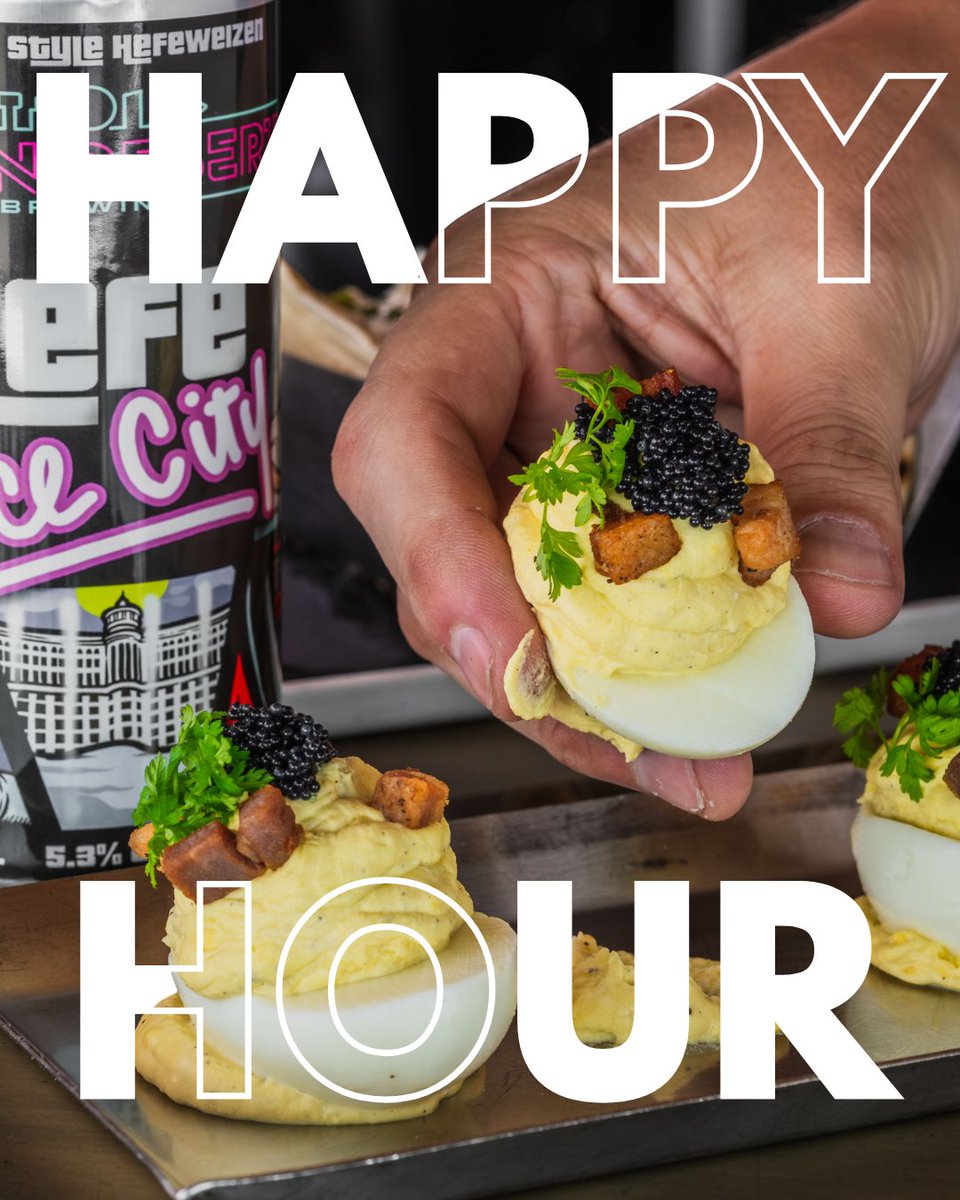 CarsonKitchen's tweet image. π£ DOWNTOWN LAS VEGAS HAPPY HOUR π£β
Join us at the bar every Monday-Friday from 3-5 pm for Happy Hour specials!β
β
βDevilβsβ Eggs $3 ea.β
Grilled Oysters $3 ea.β
Gyro Tacos $5 ea.β
Tempura Green Beans $6β
Select Beers $5
Select Wines by the Glass $8
Well Drinks $6