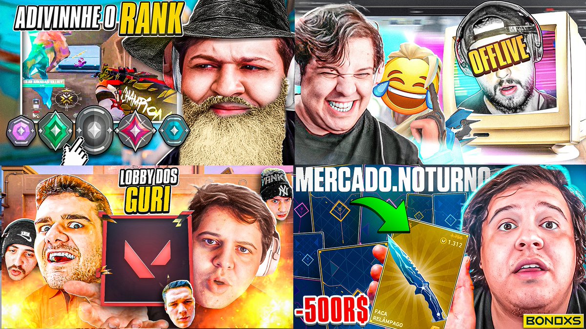 Algumas Thumbnails de valorant para o @'Nuuhfps que fiz no ultimo mês