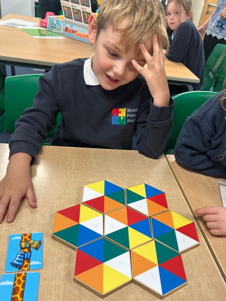 BirstallAcad13's tweet photo. An incredible Interactive Maths Puzzle Day! The hall was full of pure joy, excitement & looks of astonishment as chn cracked each challenge. No class wanted to leave when their time was upโ the chn already asking about tomorrow's challenge. Thank you, Mrs Thewlis. ๐ข#MathsMagic https://t.co/9koN5O5V5A