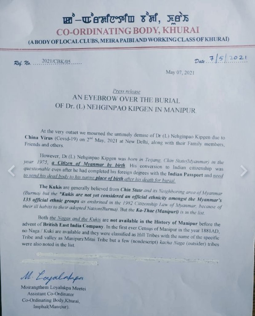JShakurB's tweet photo. Prior to May 3,Meitei Orgs characterized the Nagas,esp Kacha Nagas as OUTSIDERS &amp; FOREIGNERS with no historical roots &amp; presence in Manipur's history until the advent of🇬🇧in 1881. FOCS,Apex body of Meitei CSOs echoed this exclusionary "Manipur is exclusively for Meitei" rhetoric. https://t.co/HNSJY0JcSt