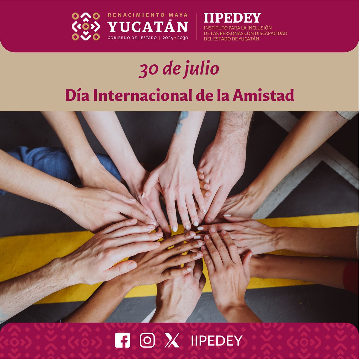 IIPEDEY's tweet image. Este día celebramos ese lazo invisible pero poderoso que nos une más allá de las diferencias: la amistad. 

Un vínculo que se construye con confianza, apoyo, respeto y cariño sincero. 

#RenacerConInclusión