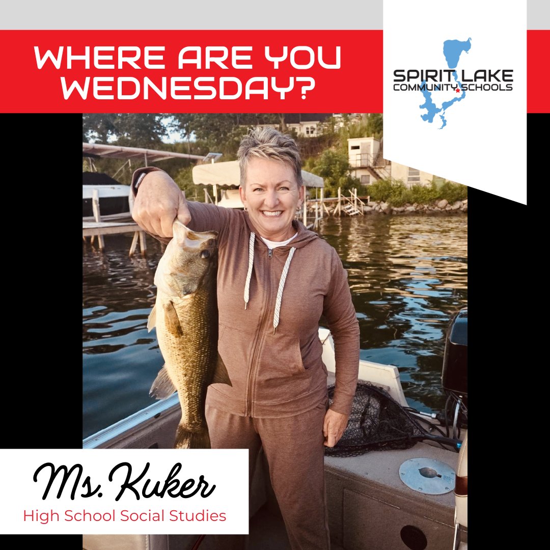 #WhereAreYouWednesday brings us to the great outdoors with Ms. Kuker, who’s been enjoying one of her favorite summer pastimes: fishing! 🎣

What outdoor activity do you love must during the summer? 🌞