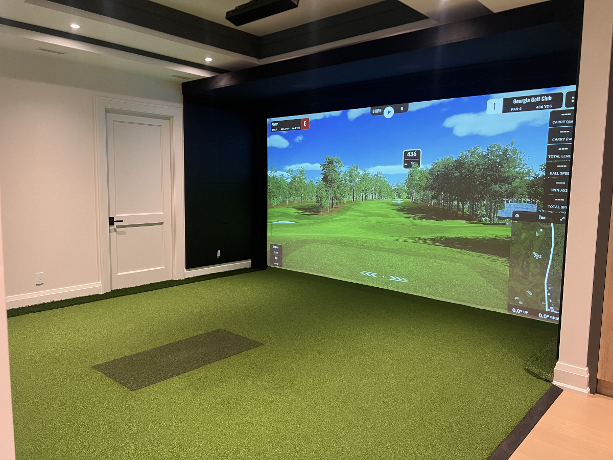 No matter the size or shape of your space, even with unique ceiling angles, our expert designers and installers are ready to bring your custom golf simulator vision to life!