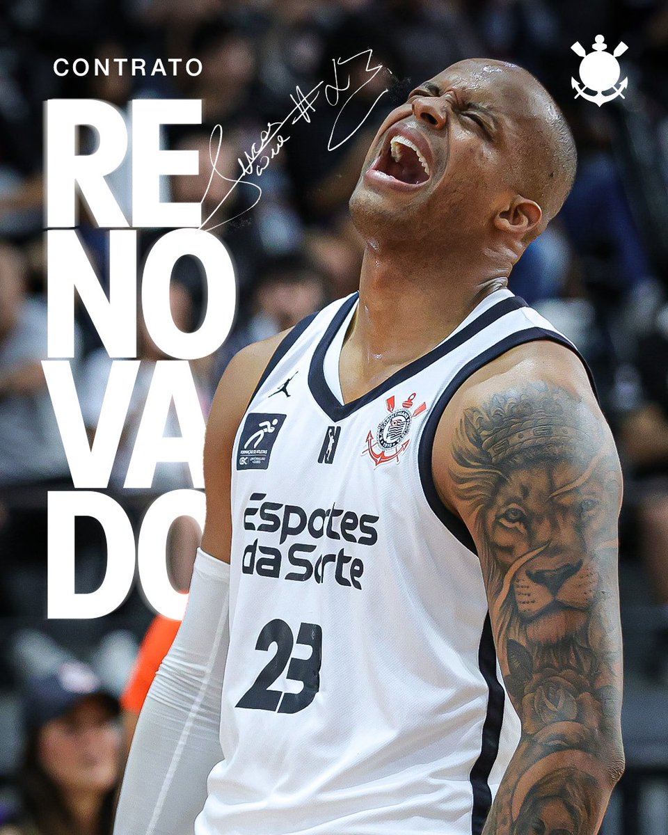 AAAAND ONEEEEE! 🗣️✍🏽

O #CorinthiansBasquete anuncia a renovação de contrato do pivô Lucas Cauê. 🏴🏳️

Com médias de 11,4 pontos e 7,6 rebotes por jogo, o maior repórter da história do NBB vai para a sua quarta temporada no Timão! 🤩

Tamo junto, meu pivô. 👊🏽

#VaiCorinthians
