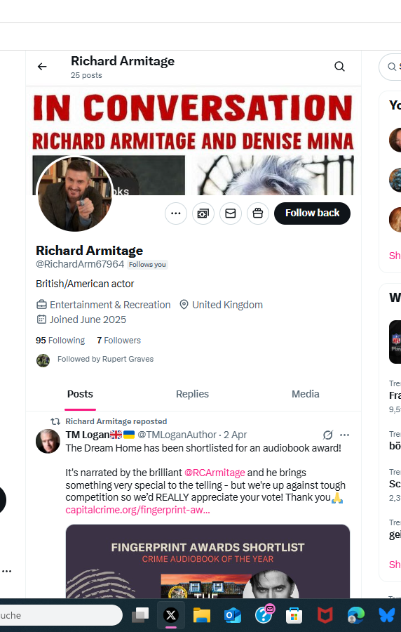 Kathbrannigan's tweet photo. @_RupertGraves Sorry Mr Graves, but you are following a fake account 😕 https://t.co/bwT4xvRbWH