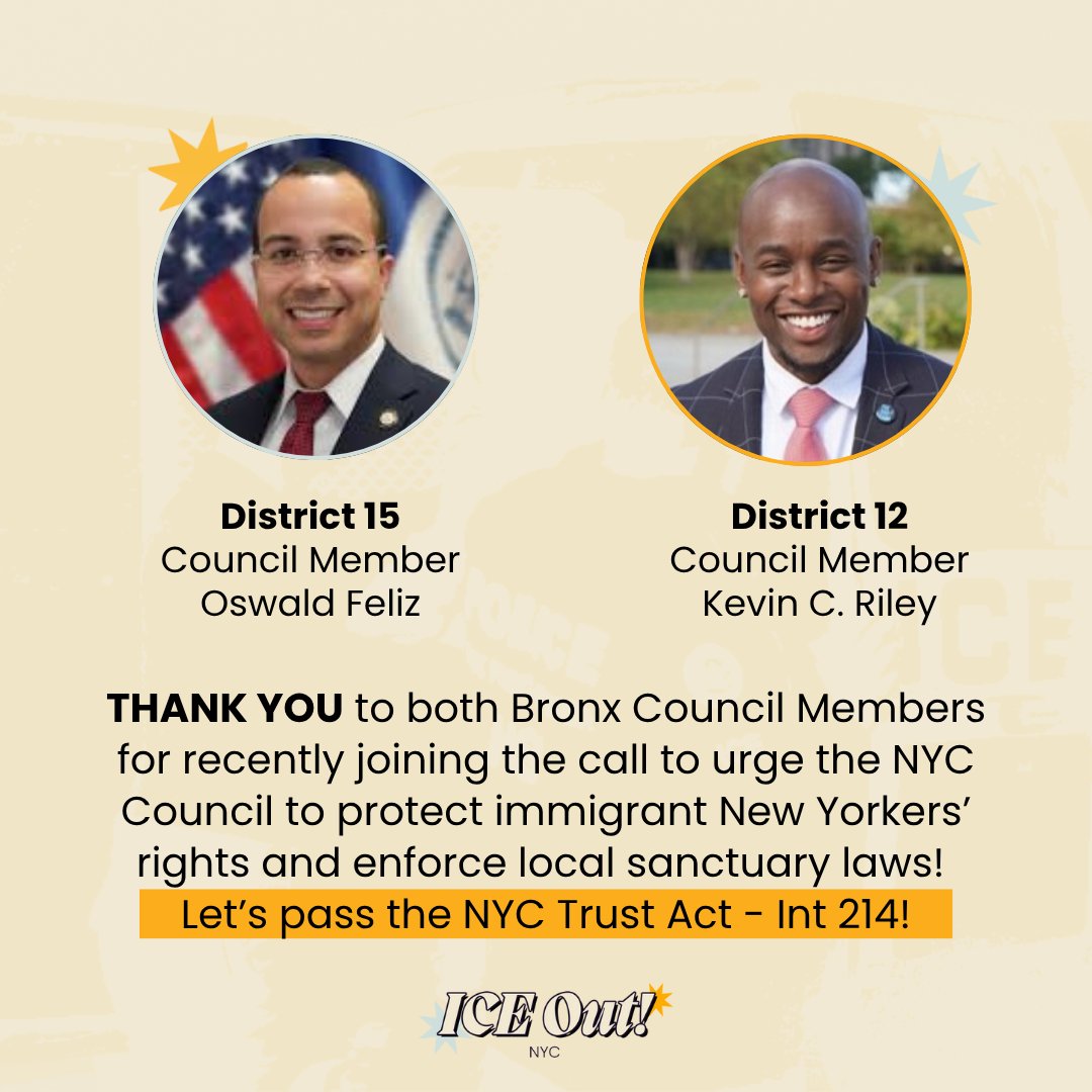 📣 We need every City Council Member to follow their lead.

The NYC Trust Act would strengthen the ability of NYers to prevent themselves or their loved ones from being funneled into ICE custody — a critical step toward keeping our communities safe, free, and whole. #ICEOutNYC