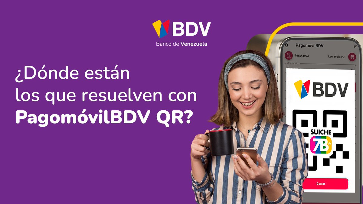 Paga sin complicaciones con PagomovilBDV QR 📲

donde quieras que estés, rápido y seguro. ✅

¡BDVApp disponible 24/7 🚀