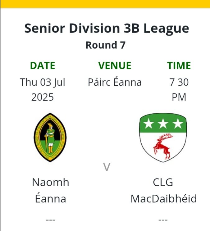 Thursday fixtures