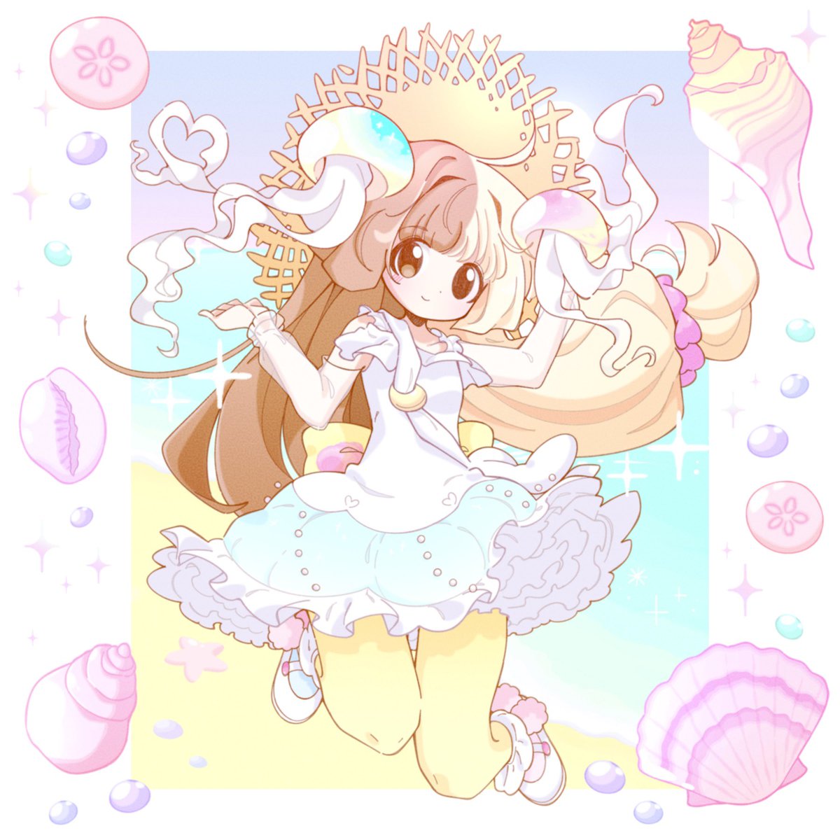 athichime's tweet photo. kaier˳✧ 💛🌸🐚
#oc #gamedev #indiegame https://t.co/1WaDajCOVB
