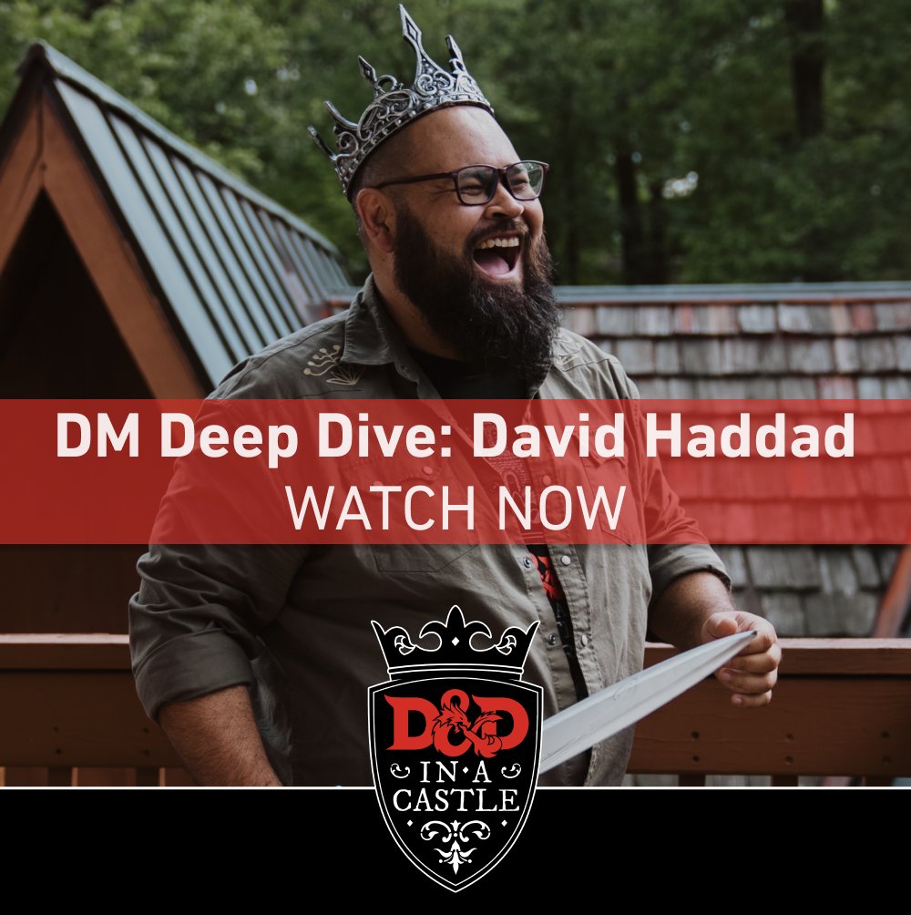 Gather round, adventurers!
David Haddad's DM Deep Dive, filmed within the grand walls of our Summer USA Castle, is now live on YouTube. 

Uncover the secrets behind his high-stakes storytelling, daring quests, and these hallowed halls. bit.ly/3TGVasZ