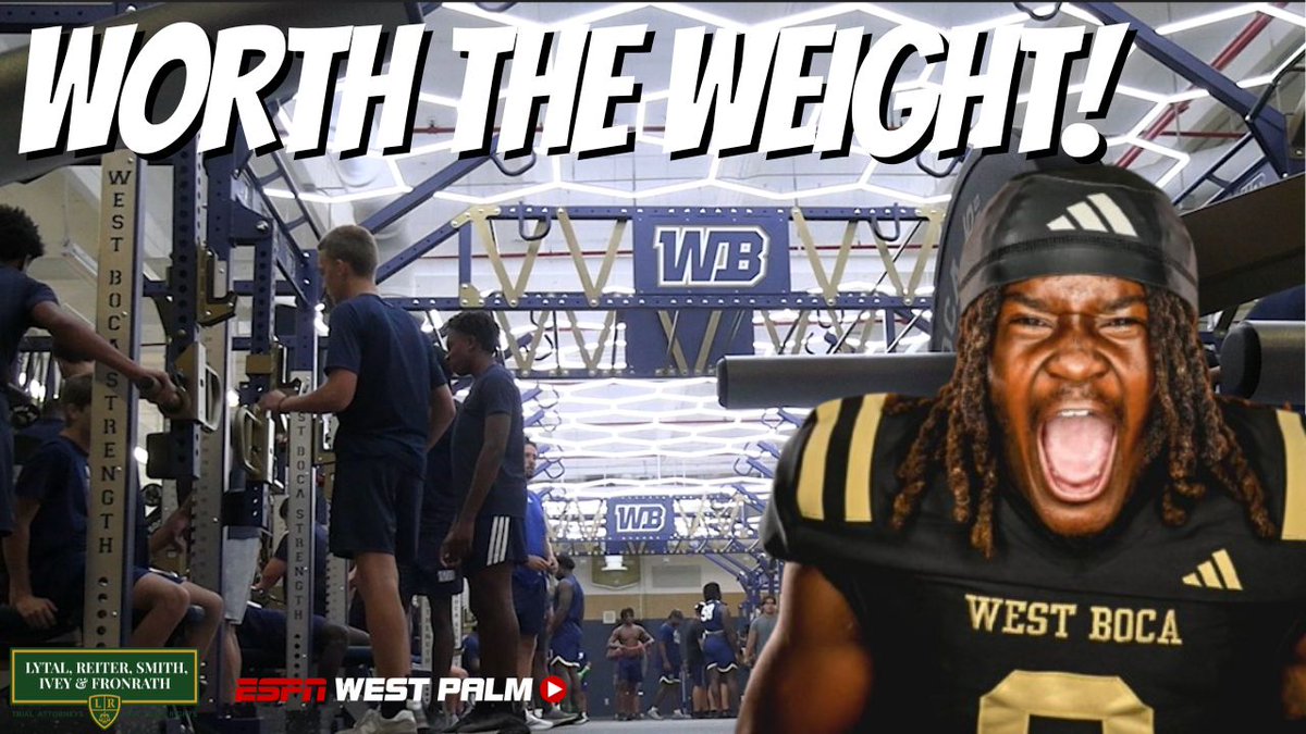 ESPN Top 63 (@espntop63) on Twitter photo πA peek inside the NEW <a href="/WestBocaBullsFB/">West Boca Raton Football</a> training facility:
π15,000 square feet
π 16 full weight racks
π 40-yard indoor turf field
π8 classrooms for the new Sports Management Academy
The reigning state champs get STRONGER this fall!
FULL TOUR: youtu.be/EkXMkb3rEyE πA peek inside the NEW <a href="/WestBocaBullsFB/">West Boca Raton Football</a> training facility:
π15,000 square feet
π 16 full weight racks
π 40-yard indoor turf field
π8 classrooms for the new Sports Management Academy
The reigning state champs get STRONGER this fall!
FULL TOUR: youtu.be/EkXMkb3rEyE