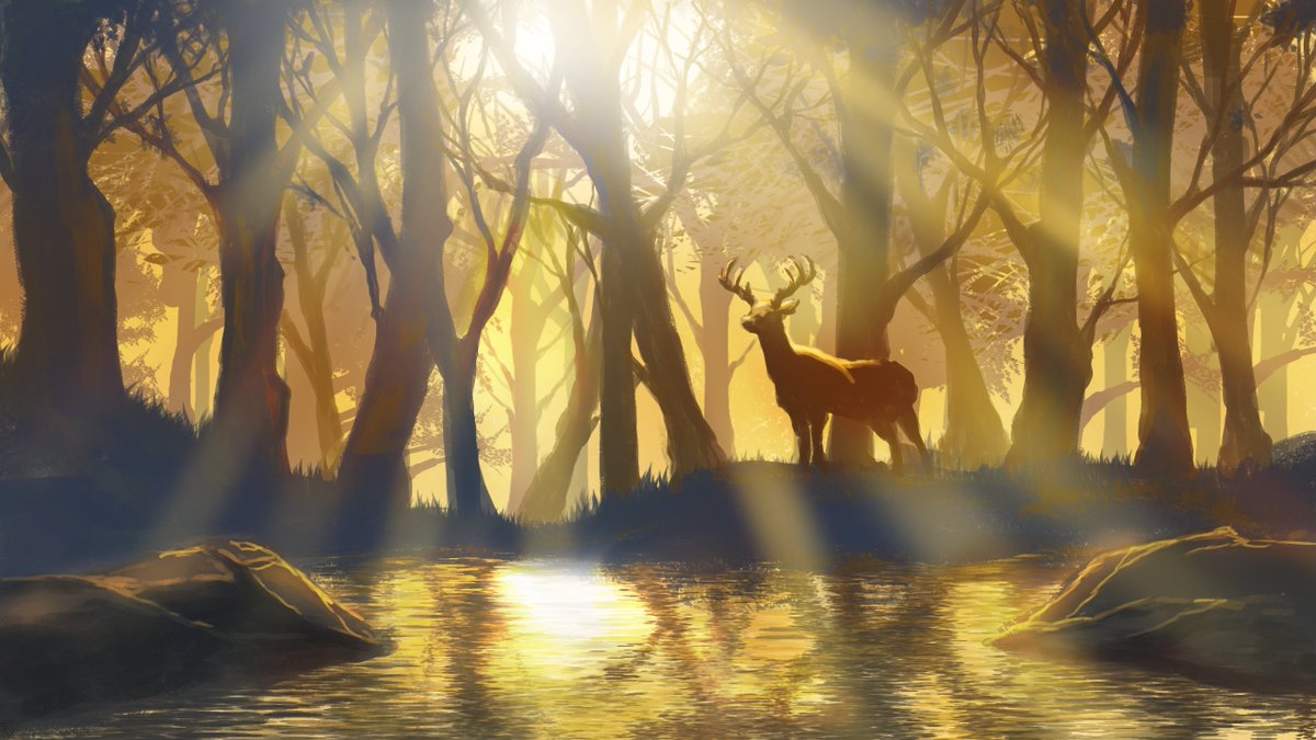 BillyBacsko's tweet image. 2 hour practice on last night's stream with the boys
@unhingedent @DeathMetalHero @boobdanart @shelbywankenobi @AdhockArt
#speedpaint #forests #deer #GOLDENHOUR