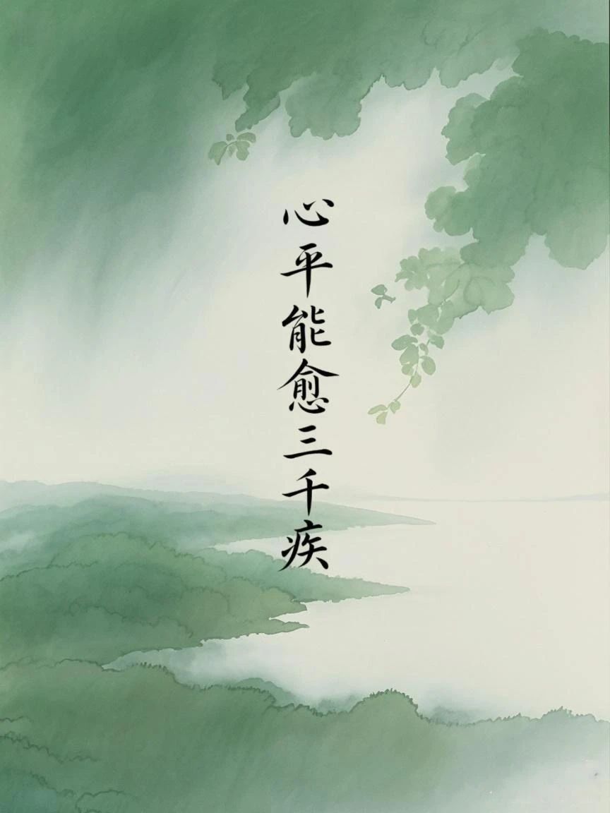 心平能愈三千疾，💖
意远自生九重莲。🌷