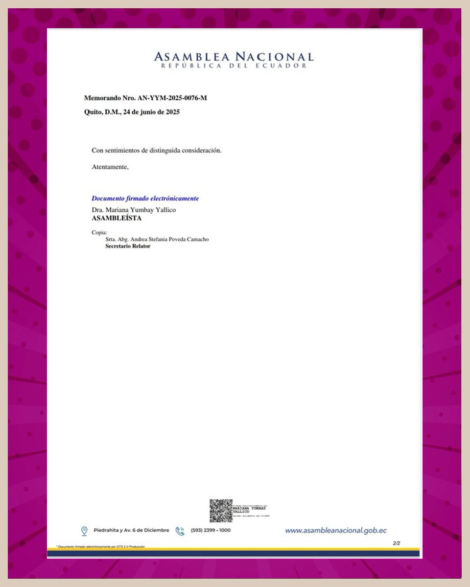 LlamingoE's tweet photo. #URGENTE | ¡Ley exprés, sin consulta ni respeto!

La asambleísta @MYumbay denuncia que desde el 24 de junio solicitó a la presidenta de @DesarrolloEcAN, Valentina Centeno, convocar a organizaciones para debatir la Ley de Áreas Protegidas.

Hasta hoy, no hay respuesta. Yumbay advierte que la comisión avanza sin consulta previa ni prelegislativa, lo que pone en riesgo territorios y derechos colectivos.

¿Ley ambiental o emboscada parlamentaria?

#ConsultaPrevia #ÁreasProtegidas #LeySinDebate #DerechosColectivos #AsambleaEcuador #YumbayAlerta #ValentinaResponde
