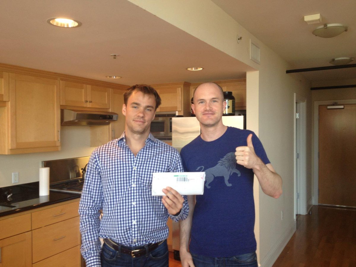 Brian Armstrong (@brian_armstrong) on Twitter photo If you’re seeing this, drop an old pic of yourself that you still love
(Me and <a href="/FEhrsam/">Fred Ehrsam</a> at the beginning of building Coinbase) If you’re seeing this, drop an old pic of yourself that you still love
(Me and <a href="/FEhrsam/">Fred Ehrsam</a> at the beginning of building Coinbase)