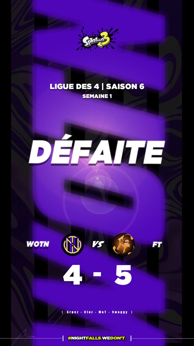 Vraiment dommage, une défaite sur une remontada des adversaires, On a pas su se relever avant la défaite, en revanche c'est un très bon match, GG !
On commence tout de même bien la saison !