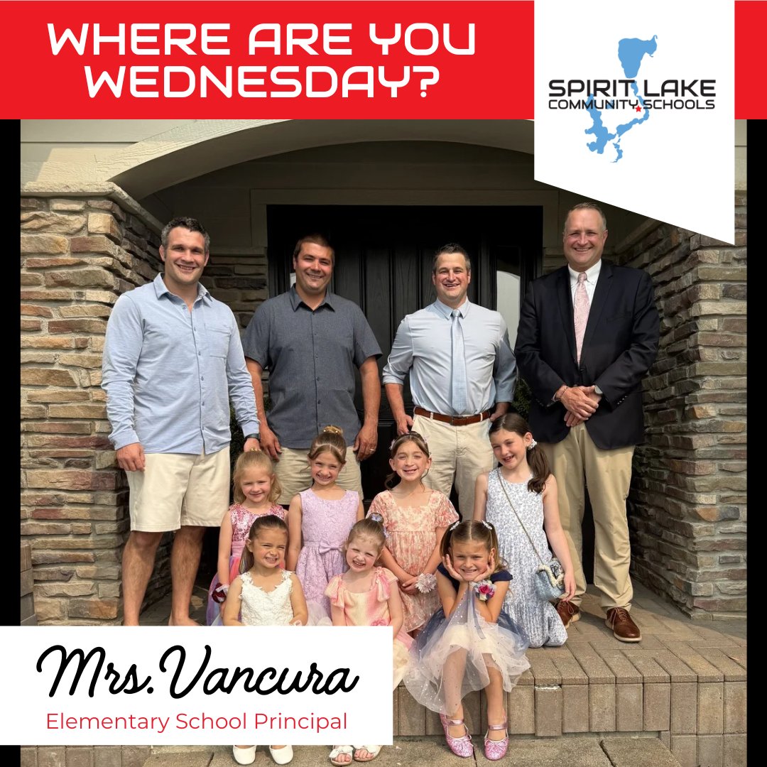 We’re excited to kick off this week’s #WhereAreYouWednesday with Principal Vancura! ✨ Earlier this summer, her husband and daughter Gracie made special memories together at the Daddy Daughter Dance, hosted by the Cherish Center at the Roof Garden Ballroom in Arnolds Park. 🎶🪩