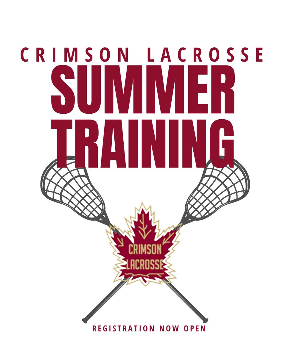 🍁 Summer Lax Training Registration is OPEN! 

🚨 Players entering grades 9-12

🗓️ July 14th - July 24th

⏰ 5:30pm- 7:00pm

📍Crimson Stadium &amp; Grass Fields

 ➡️hsmglax.sportngin.com/register/form/…