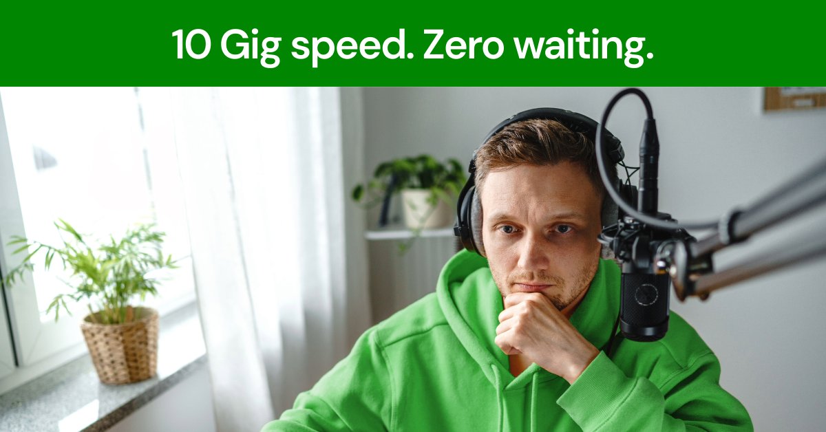How fast is our 10 Gig internet? Try “downloads before your coffee’s poured” fast. “No-buffer, stream-everything-at-once” fast. The kind of fast that makes everything else feel like dial-up. 

Check out our blog to learn how our 10 Gig speed is changing the game.