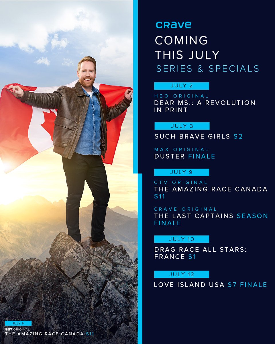 CraveCanada's tweet image. Summer is heating up! 🔥
Here is what's coming to Crave in July. What are you the most excited for?