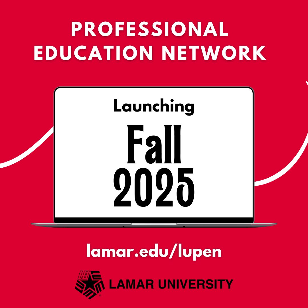 LU is pleased to announce a unique opportunity through our Professional Education Network. This fall only, the university is offering one free course to qualifying individuals.

➡️Learn more: 🔗lamar.edu/lupen
