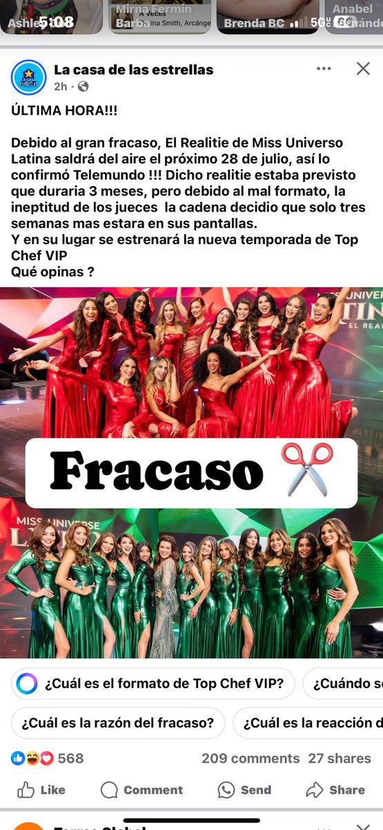 Yo sabia que esté reality seria un fracaso. 

Telemundo no sabe hacer reality. No saben elegir concursantes ni jueces. #MULER #MissUniverseElReality