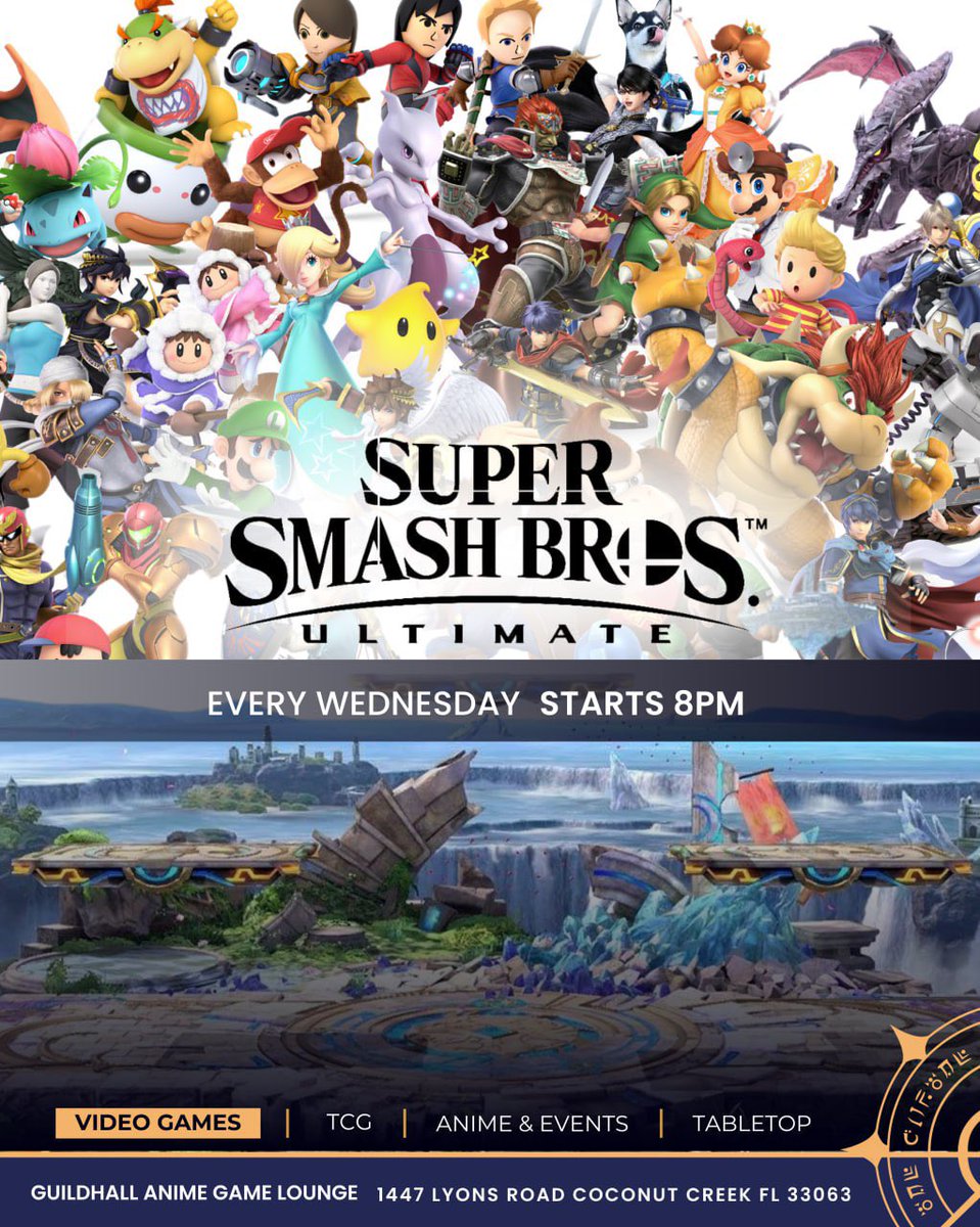 Smash Ultimate! Our local is still today at 8PM, but unfortunately we have to reschedule The Guild Trials S1 Award Ceremony to next Wednesday 7/9

(Medals didn’t arrive in time RIP)

All points are reset and season 2 starts today!