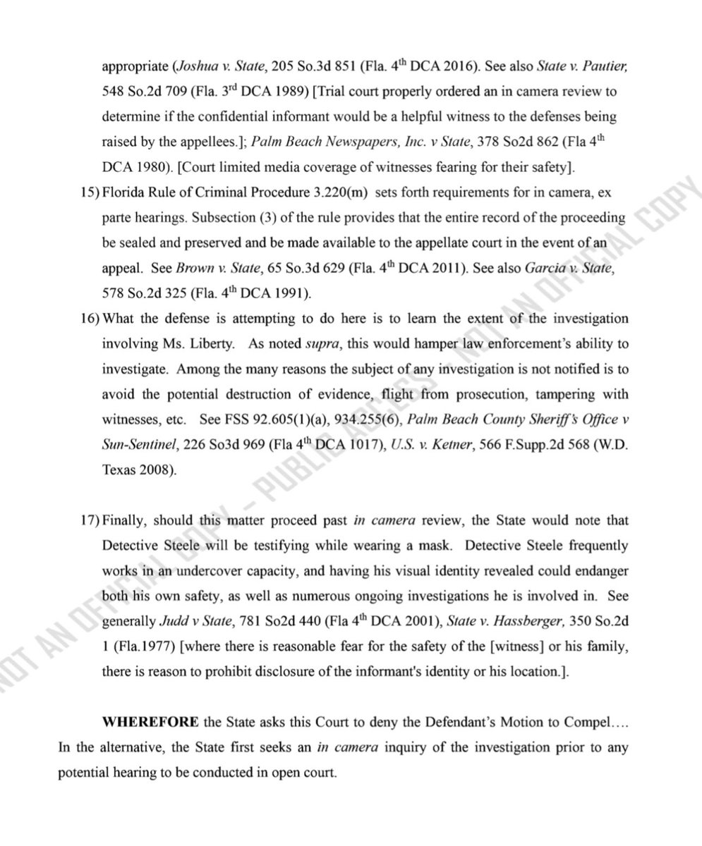 Bryson “Boom” Paul (@brysonboompaul) on Twitter photo #YNWMellyRetrial: Along with the reschedule request, The State filed a response to <a href="/YNWMelly/">Melvin & Melly 2 Face 🌗</a>’s Motion to Compel Detective Kristina Luna with the Broward County Clerk on Tuesday (July 1).
In the 5-page document, The State asks the Court to deny the Motion to Compel and, if #YNWMellyRetrial: Along with the reschedule request, The State filed a response to <a href="/YNWMelly/">Melvin & Melly 2 Face 🌗</a>’s Motion to Compel Detective Kristina Luna with the Broward County Clerk on Tuesday (July 1).
In the 5-page document, The State asks the Court to deny the Motion to Compel and, if