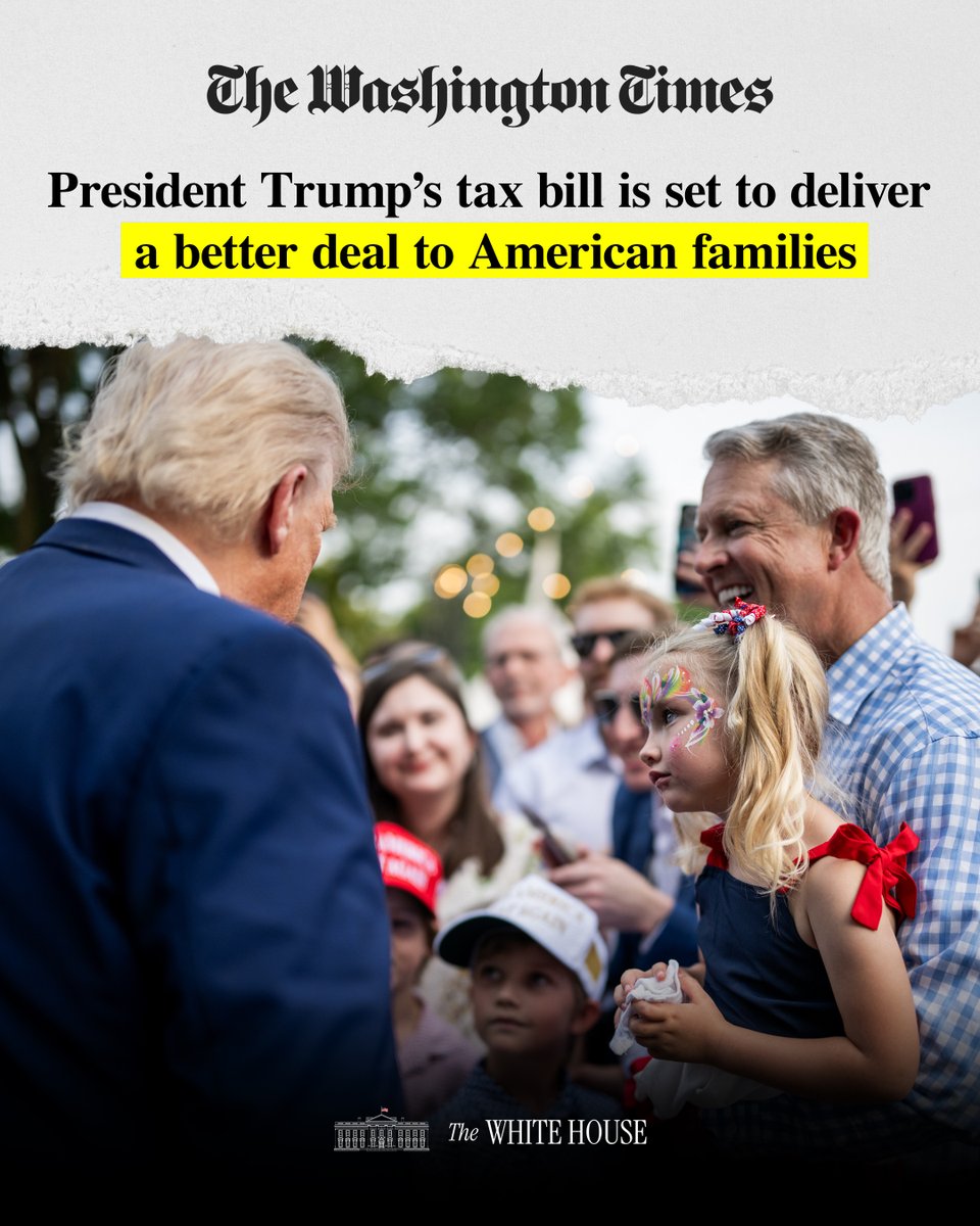 The One Big Beautiful Bill puts American families FIRST! 🇺🇸