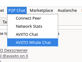 avaxto's tweet photo. Gated $AVXTO P2P chat rooms. 100% P2P no centralized chat server. As secure and private as it can get https://t.co/PHRYntwW4w