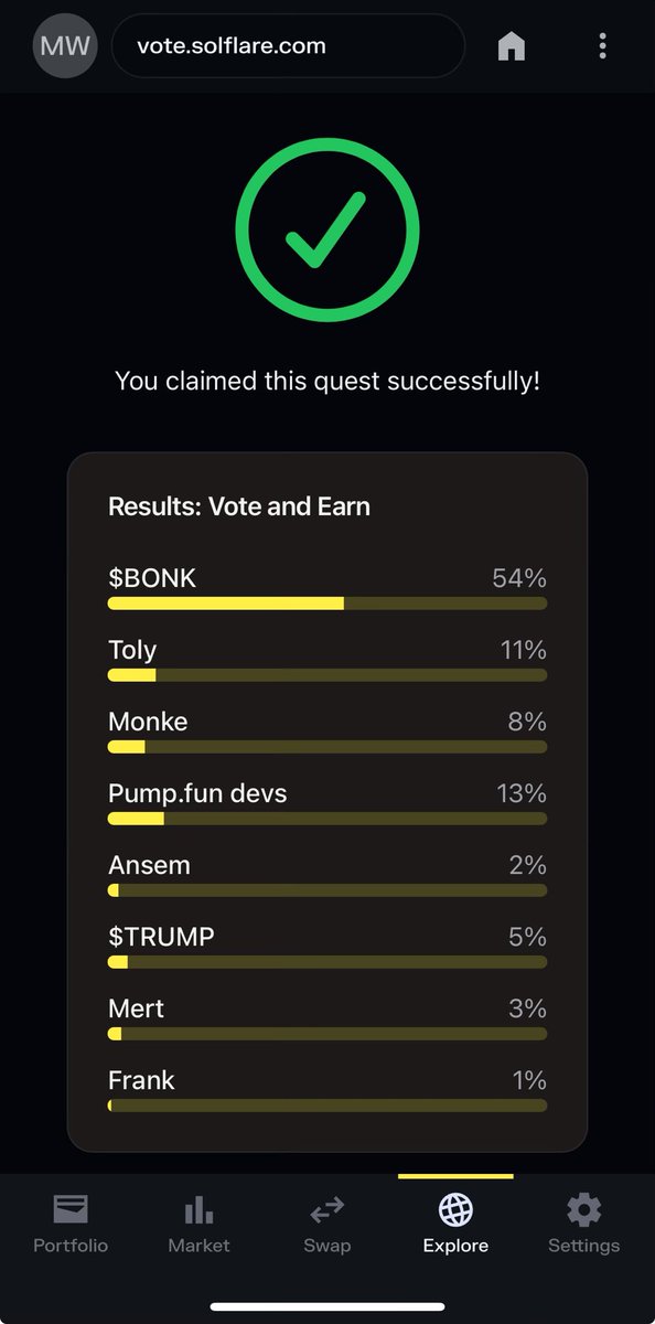 Vote and Earn

🎟️ Enter a Raffle of the $10k USD prize pool by simply Voting in Poll!. 

🗳️ Vote on who represents Solana culture the most
By <a href="/solflare/">Solflare - The Solana Wallet</a> 
#SolflareVote