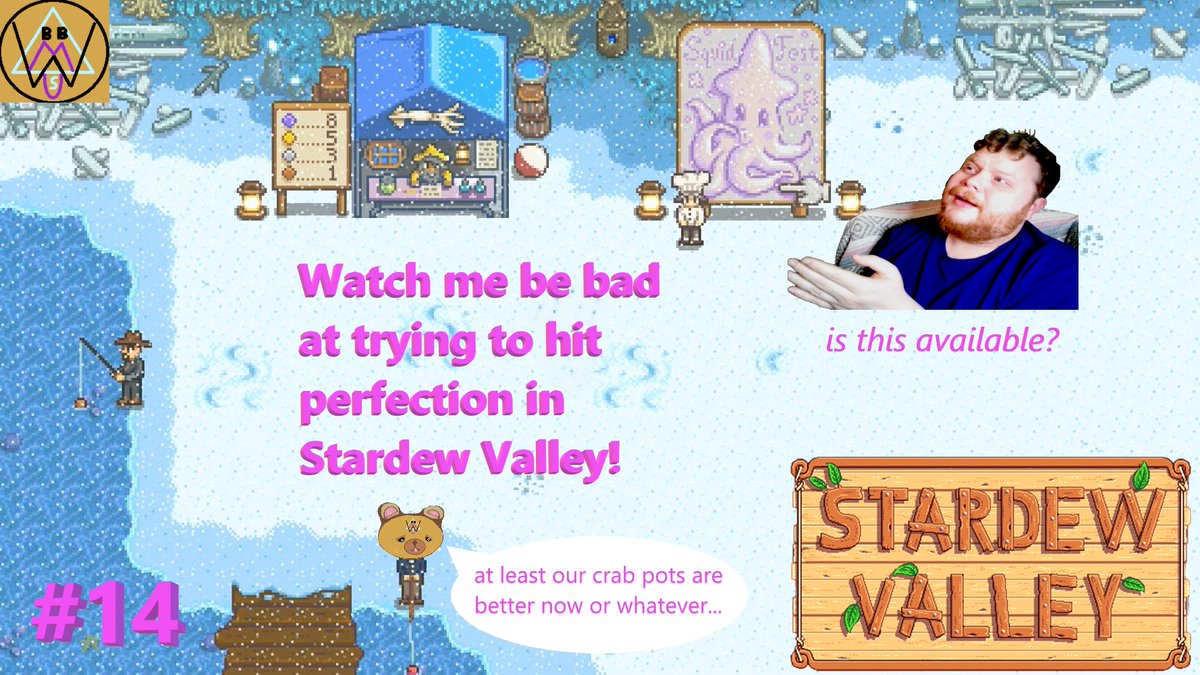 WatchMeBeBadAt's tweet photo. Stardew Valley 2 days in a row??? It must be Winter Star! (note that's probably a few streams from now) Come hang out with me over at https://t.co/uy22MZ3yxh as we gear up to make our 1st trek to Ginger Island! Live at 5:30 PM ET
#StardewValley #Perfection #WuMBBAS https://t.co/YBnHUWQdlu