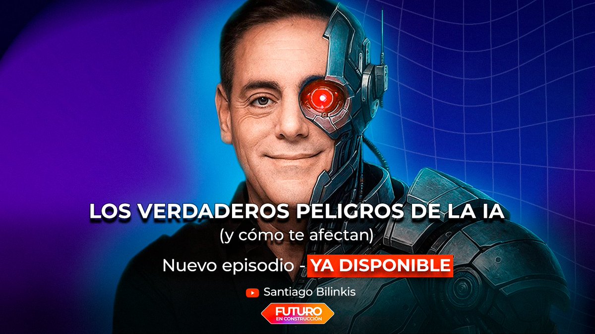Al mismo tiempo que nos deslumbramos con los beneficios de la IA, es crucial también ver el lado más preocupante.
 
¿Qué riesgos reales existen y qué decisiones urgentes necesitamos tomar? 

Nuevo episodio de Futuro en Construcción!

Link: 
youtu.be/E56nZB00okk
