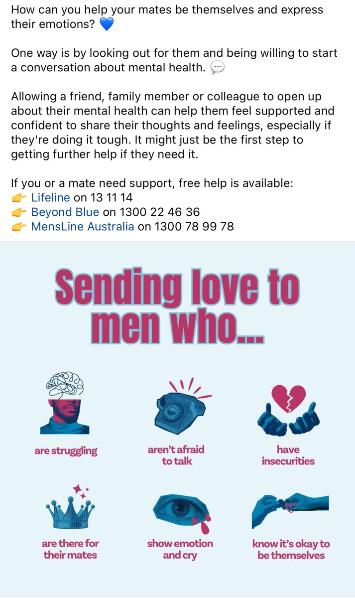 #MensMentalHealth #Lifeline #MentalHealthMatters #Mensline