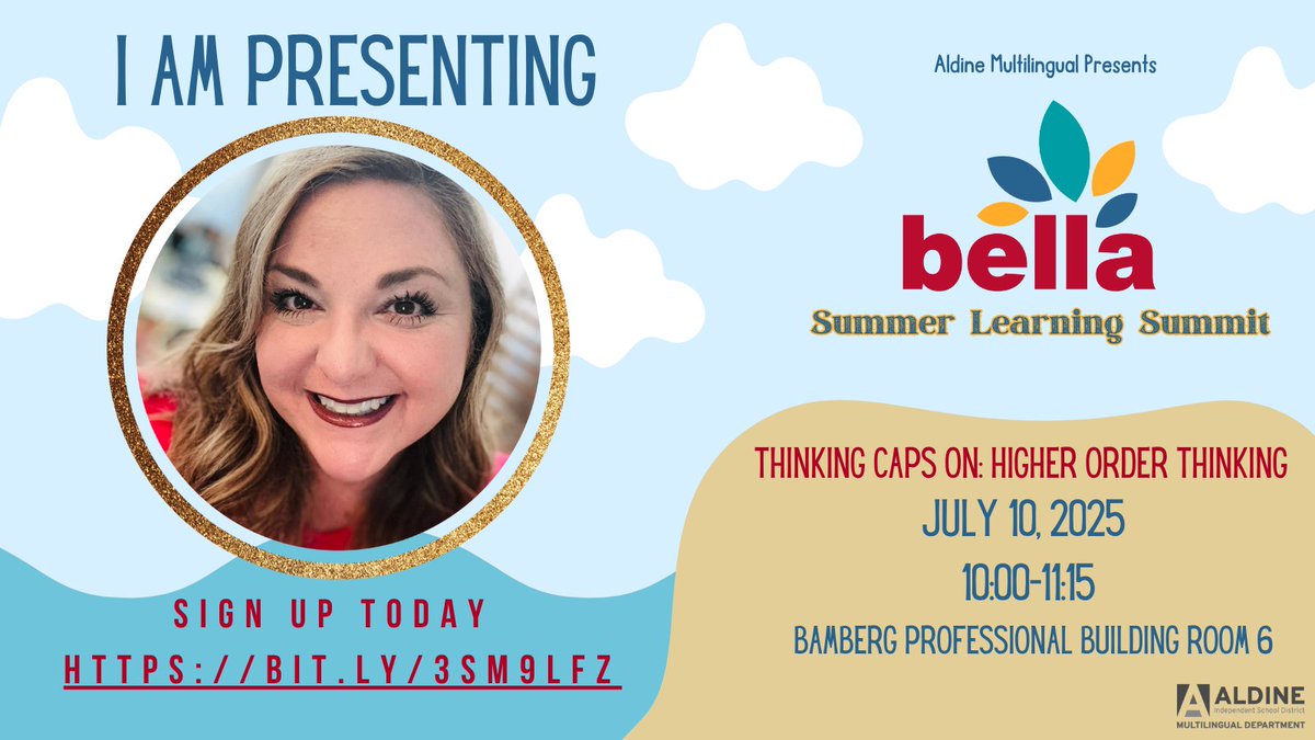 Sabrina Cochran (@sweetsouthertea) on Twitter photo ☀️BELLA Next Week July 9-10 ! Register Today Spots are limited already ! <a href="/AldineISD/">Aldine ISD</a> <a href="/AldineEsl/">Aldine ESL Elem</a> <a href="/AldineAEA/">Aldine AEA</a> <a href="/teachbernieb/">Bernadette</a> <a href="/Aldine_Bil_ESL/">Eva Iñiguez 🦋</a> <a href="/Daviseslmatters/">Ayanna Davis</a> #AldineImpact #StrongStart #DoorPrizes #Takeaways #BellaSummerLearningSummit ☀️ ☀️BELLA Next Week July 9-10 ! Register Today Spots are limited already ! <a href="/AldineISD/">Aldine ISD</a> <a href="/AldineEsl/">Aldine ESL Elem</a> <a href="/AldineAEA/">Aldine AEA</a> <a href="/teachbernieb/">Bernadette</a> <a href="/Aldine_Bil_ESL/">Eva Iñiguez 🦋</a> <a href="/Daviseslmatters/">Ayanna Davis</a> #AldineImpact #StrongStart #DoorPrizes #Takeaways #BellaSummerLearningSummit ☀️