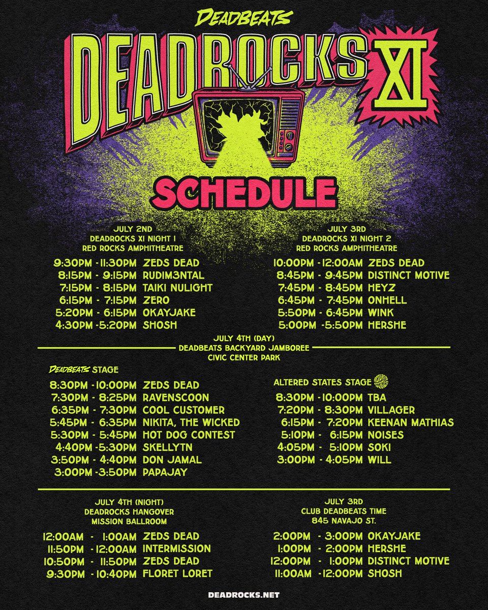 deadbeats's tweet image. DEADROCKS WEEK BEGINS TODAY!🌋