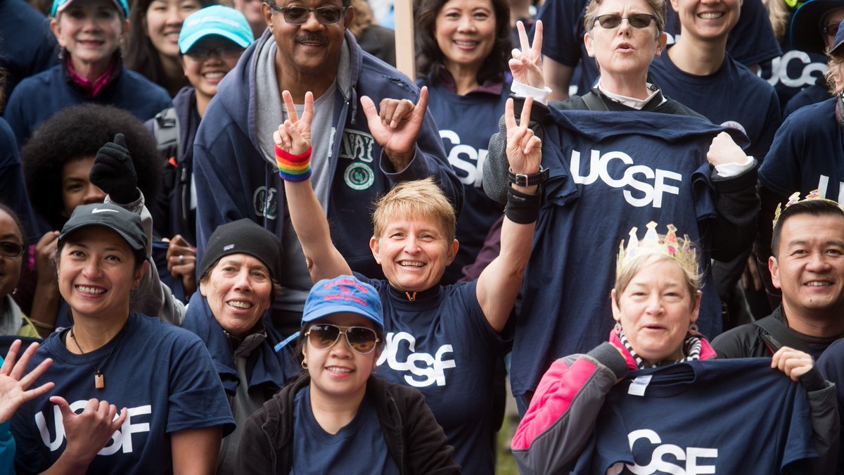 UCSF's tweet image. For decades, UCSF has stood with the community at AIDS Walk SF, raising vital funds for HIV research, care, and programs. Teams from Ward 86, UCSF HIVE, UCSF 360, and the Alliance Health Project help make sure no one is left behind. #AIDSWalkSF tiny.ucsf.edu/UP6XEo