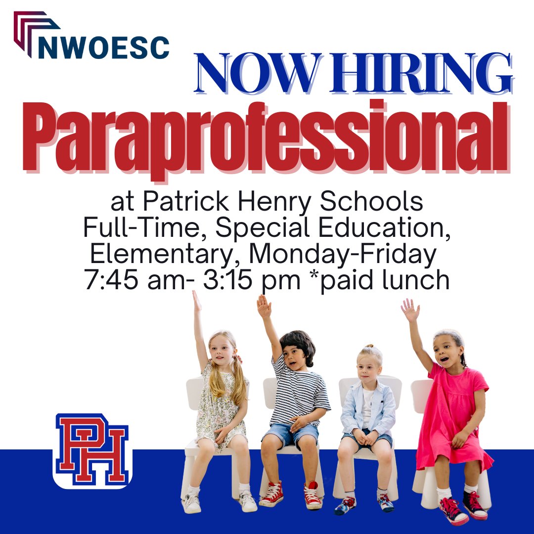 Apply Today: nwoesc.schoolspring.com/?jobid=5197478