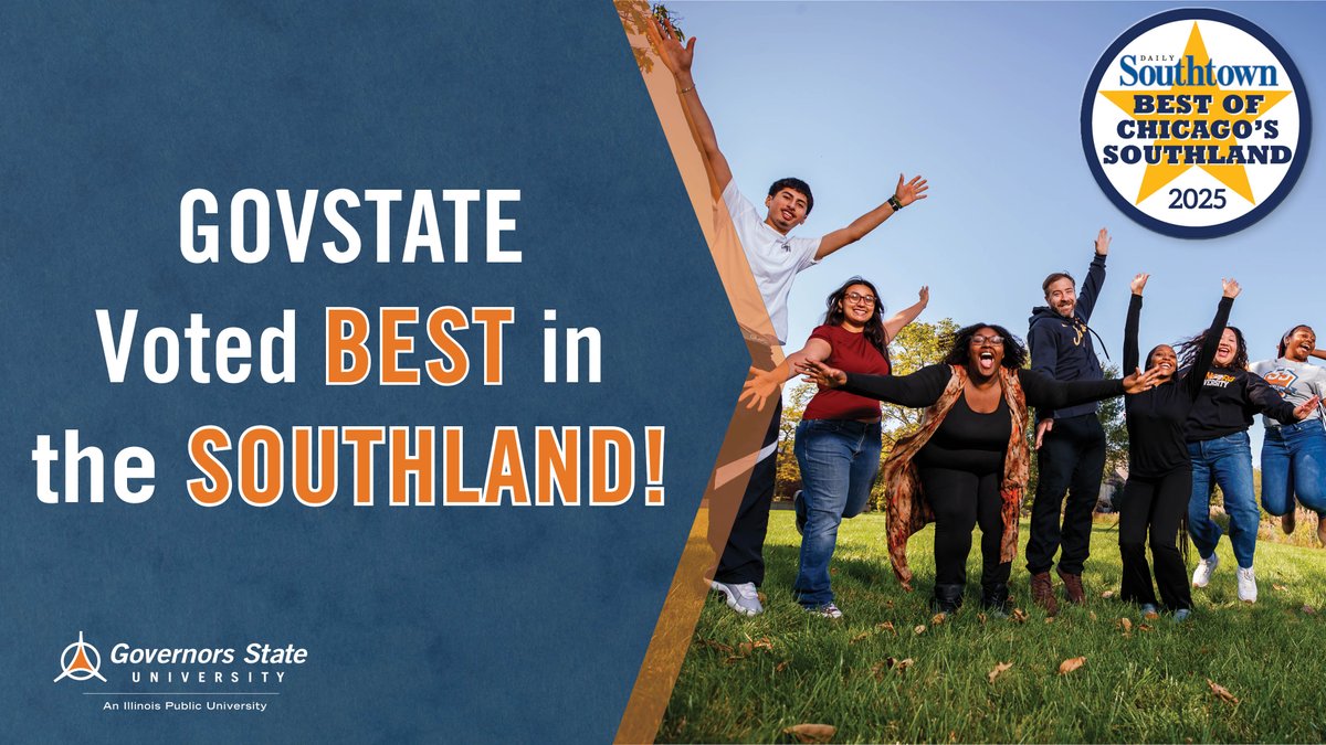 Governors State University has been named the BEST university in the Chicago Southland! Thank you to everyone who voted for #GovState.

gsunews.govst.edu/governors-stat…