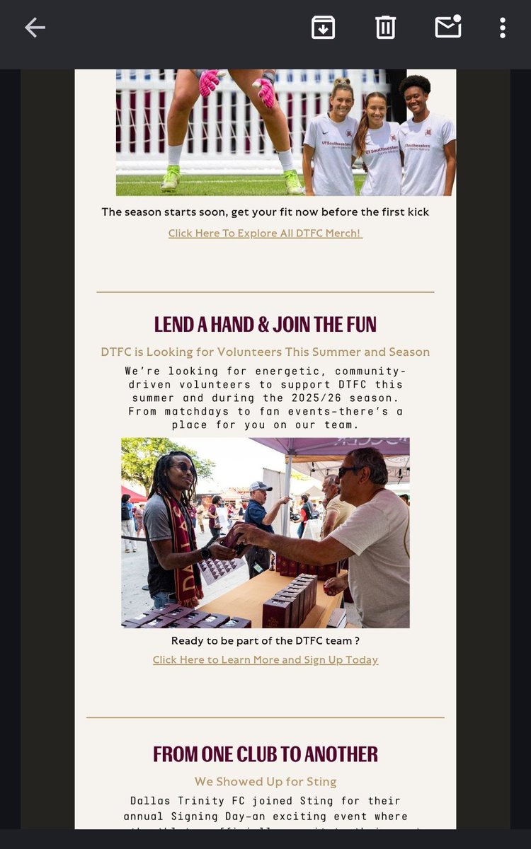 JoshtheSandwich's tweet photo. Was just informed I was in the @dallastrinityfc newsletter. That's pretty damn cool. #uptheriver https://t.co/KIvT08we4Y