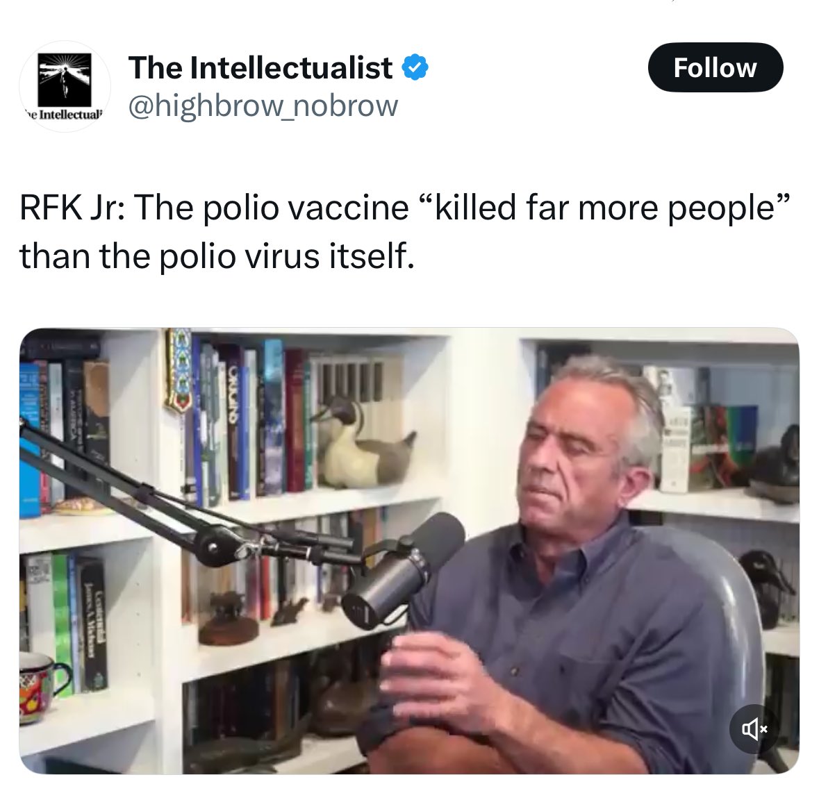 DrNeilStone's tweet photo. Reminder of the claim from now HHS Secretary that the polio vaccine killed more people than it saved 

Only explanations for him saying this 

A) He's lying but hates vaccines so much it's worth it for him 

B)He's a blithering idiot who knows nothing 

I don't know which it is https://t.co/RdDjAfrq6n