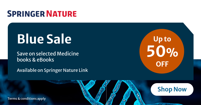 Blue Sale is here now! 💙 Enjoy up to 50% discount on selected titles in #Medicine. The sale lasts until 30th September. Get your favorite book now: spklr.io/6016B8aKM #BlueSale #MedicineBooks